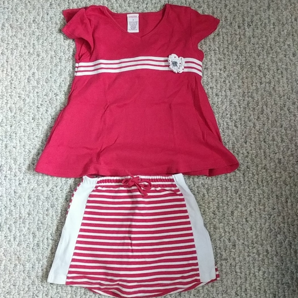 Gymboree Other - Girls size 3 Gymboree red & white top & skort